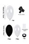 Black and White Balloon Set with Bow |    Balloon Bow |   Cake Bow |   Birthday Bow Balloon - 5