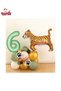 Large Tiger Balloon 6 Years Old Green Foil Balloon Safari Balloon Tiger Birthday Party Set Decoration
