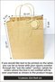 Kraft Label Flower Printed, Kraft Handle Bag, 12 Pieces Drawstring Gift Bag Set (22x18x8 Cm) - 2