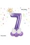 Purple Number Balloon 7 Years Birthday Set Purple Color Lilac Color Concept Age Balloon Welcome Set