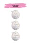 BRS-3786 New Year's Ball Ornament, 8 cm, Pink, Beaded, Set of 3 - 2