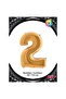 GOLD NUMBER 2 FOIL BALLOON 100cm - 3
