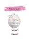 BRS-3786 New Year's Ball Ornament, 8 cm, Pink, Beaded, Set of 3