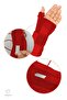 Mesh Thumb Supported Hand Wrist Splint Airtex Supportive Wristband Red Right - 2