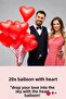 20 Red Heart Balloon Set Love Written Balloon 10 Heart Candle Helium Compatible Lover Special Day - 2