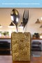 Countertop Spoon Holder Decorative Vertical Spoon Holder Cylinder Spoon Holder Antique Gold Color Model 7 - 5
