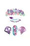 8 Year Old Mermaid Birthday Party Set (Mermaid Banner - Seashell Foil Balloon - 1 Figure)