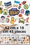- Giant Ramadan Sticker Set - 45 Pieces - PVC Sticker - Glass Wall Tablet EtcAdhesives All Areas - 3
