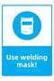 Use Welding Mask! Isg Warning Sign Pvc A3 30X42 cm