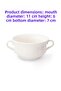 Double Handle Soup Bowl Porcelain Soup Bowl Ready Soup Bowl 11 Cm Güral Porcelain