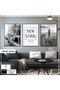 Metal Framed Real Glass 3-Piece Letter Table