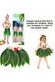 Tropical Inspired Hawaiian Leaf Party Skirt Kids Size (4940)