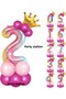 2 Year Old Birthday Party Welcome Balloon Set with Rainbow Number Balloons Colorful Concept Birthday