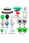 Football Themed Balloon Set Happy Birthday Banner Football Ball with Number Balloon Options 1-9 Years Old - 2