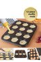 12 Muffin Cake Mold Fireproof Non-Stick Base Cupcake Brownie Tray - 3