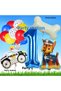 Paw Patrol Chase Police Dog Concept 1 Year Old Birthday Party Balloon Set Paw Patrol Bone Balloon Set