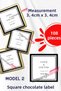 108 Pieces Madlen Chocolate Tag Promise Engagement Wedding Sticker Model 2