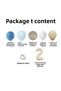 Deep Ocean 2 34Inch Creampholyobalon Set of 30 Balloon Chains - Blue Stone White Mermaid - 2