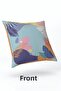 Velvet 43X43 cm Throw Pillow Cover Decorative Soft Living Room Leaf Abstract - 3