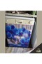Refrigerator and Dishwasher Door Self-Adhesive Foil Covering Blue Orchid - 2
