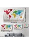 Turkish Country Flag Educational Capital Detailed Atlas World Map Wall Cover-carpet 3861 - 3