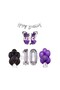10 Years Old Butterfly Themed Balloon Party Set - Purple Color Butterfly Foil Balloon Black And Purple Balloon
