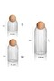 Glass Jar Mushroom Ball Lid Jar Set of 3 - 2