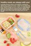 2 Tiers Locked Lid Food Container - Compartmented Lunch Box Diet Nutrition Box Sauce Bowl Fork Spoon Pink - 3