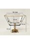 Square Cast Iron Footed Salad Bowl & Presentation Bowl with Gold Detail Krn299 1900 Cc - 3