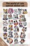 Cat Themed Sticker Set - for Agenda, Planner, Laptop, Phone, Notebook