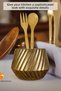 Countertop Spoon Holder Modern Countertop Spoon Holder Decorative Vertical Spoon Holder Antique Gold Color Model 21 - 4