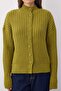 Wardrobe Essentials Yağ Yeşili Geniş Kalıp Fitilli Yumuşak Dokulu Triko Hırka | TWOAW26HI00091 - 3