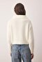Ekru  Oversize/Geniş Kalıp Crop  Triko Hırka TWOAW26HI00179 - 4