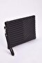 Siyah Dokulu Kadın Mini Boy Clutch Çanta TAKAW26PY00006 - 4