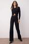 Siyah Pens Detaylı Yüksek Bel Wide Leg Jeans TWOAW23JE00345