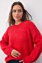 Wardrobe Essentials Kırmızı Yumuşak Dokulu Geniş Kalıp Basic Triko Kazak | TWOAW26KZ00073