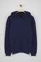 Lacivert Oversize/Geniş Kesim Sırtı Nakış Detaylı Kapüşonlu Sweatshirt TMNAW25SW00142 - 9