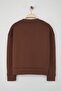 Kahverengi Oversize/Geniş Kalıp V yaka Full Düğme Kapama Kalın Esnek Örme Sweatshirt TWOAW26SW00013 - 6