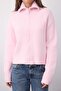 Wardrobe Essentials Pembe Yumuşak Dokulu Geniş Kalıp Fermuarlı Triko Hırka | TWOAW26HI00092 - 3