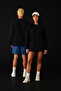 Lenithra Basic Oversize Black Unisex Sweatshirt