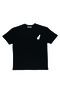 Lenithra Cat Back Printed Unisex Oversize Black T-Shirt - 4