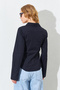 Black Waist Seat Spanish Sleeve 100% Cotton Shirt |   Ed100161463 - 4