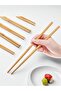 Set of 5 Patterned Bamboo Sushi Chopstick - Washable Chinese Chopsticks - 2