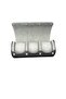 3-Piece Snap Watch and Jewelry Box – Pull up Faux Leather, Handmade Custom Padded Design Black - 5