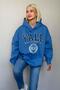 Indigo Oversize Hooded Women's Sweatshirt SH129 - 7