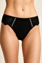 Front Back Ribbed Lace Trim Bikini Set of 3 - 2