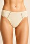 Front Back Ribbed Lace Trim Bikini Set of 3 - 4