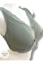 Lace Detailed Underwire-Free Padding-Free Gathering Bra Fk - 2