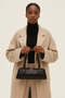 Nalya Wrinkled Textured Zippered Patent Leather Hand and Shoulder Bag Mink - 5