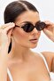 Miuxe Leopard Oval Frame Brown Glass Popular Sunglasses - 3